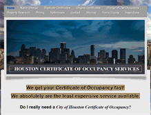 Tablet Screenshot of certificateofoccupancy.com